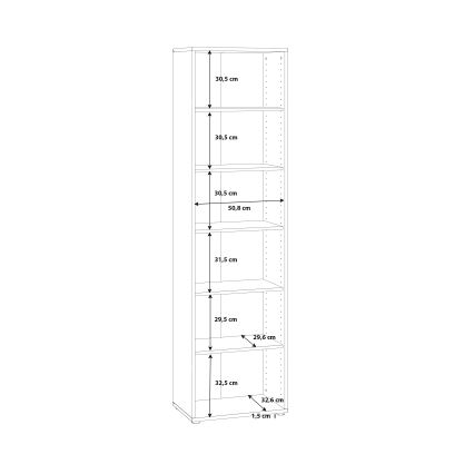 Regal za knjige URAN bijeli