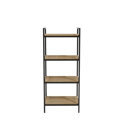 Regal za kupaonicu STRALSUND 110x45 cm hrast/crna