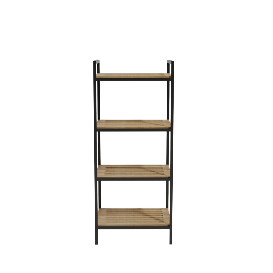 Regal za kupaonicu STRALSUND 110x45 cm hrast/crna