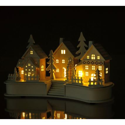 LED Božićna dekoracija LED/2xAA selo