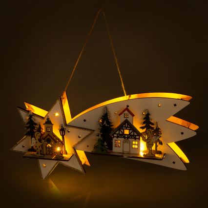LED Božićna dekoracija LED/2xAA zvijezda repatica