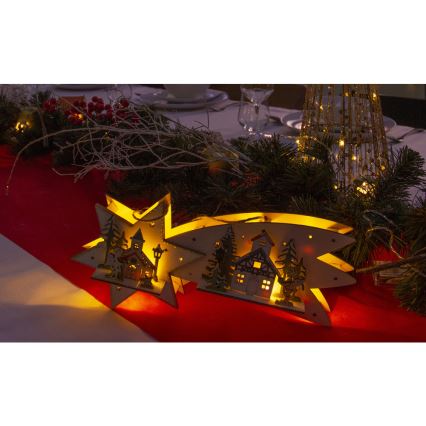 LED Božićna dekoracija LED/2xAA zvijezda repatica