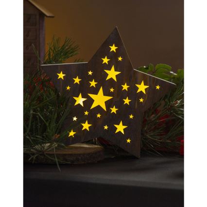 LED Božićna dekoracija LED/2xAAA zvijezda