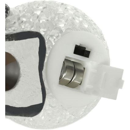 LED Božićna dekoracija LED/2xLR44/topla bijela snjegović s kuglom