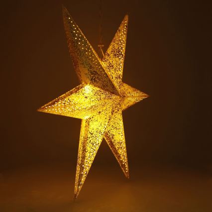 LED Božićna dekoracija LED/3xAA zvijezda zlatna