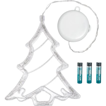 LED božićna dekoracija LED/3xAAA/topla bijela/božićno drvce