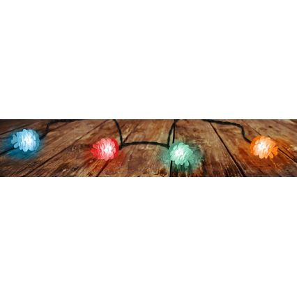LED božićne vanjske lampice 40xLED/15m IP44 višebojne