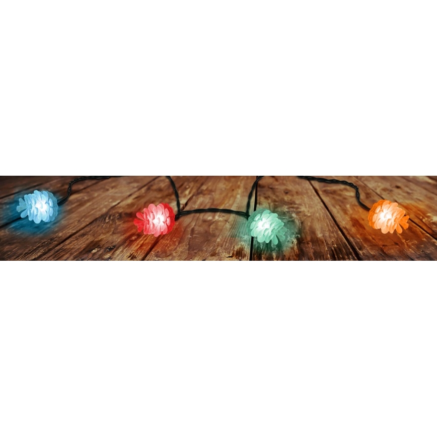 LED božićne vanjske lampice 40xLED/15m IP44 višebojne