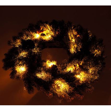 LED Božićni vijenac LED/2xAA pr. 40 cm