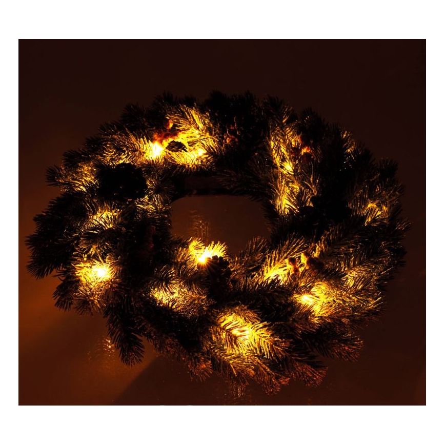 LED Božićni vijenac LED/2xAA pr. 40 cm