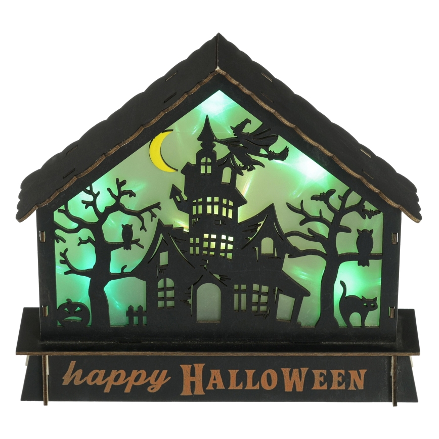 LED Dekoracija HALLOWEEN LED/2xAA/multicolor ukleta kuća