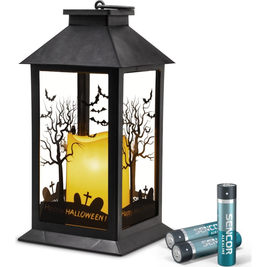 LED Dekoracija HALLOWEEN LED/3xAAA/topla bijela fenjer