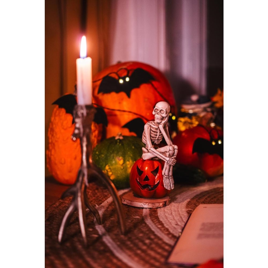 LED Dekorativni lanac HALLOWEEN 10xLED/2xAA/topla bijela 1,3m šišmiši