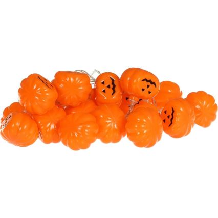 LED Dekorativni lanac HALLOWEEN 20xLED/3xAA/topla bijela 3,3m bundeva