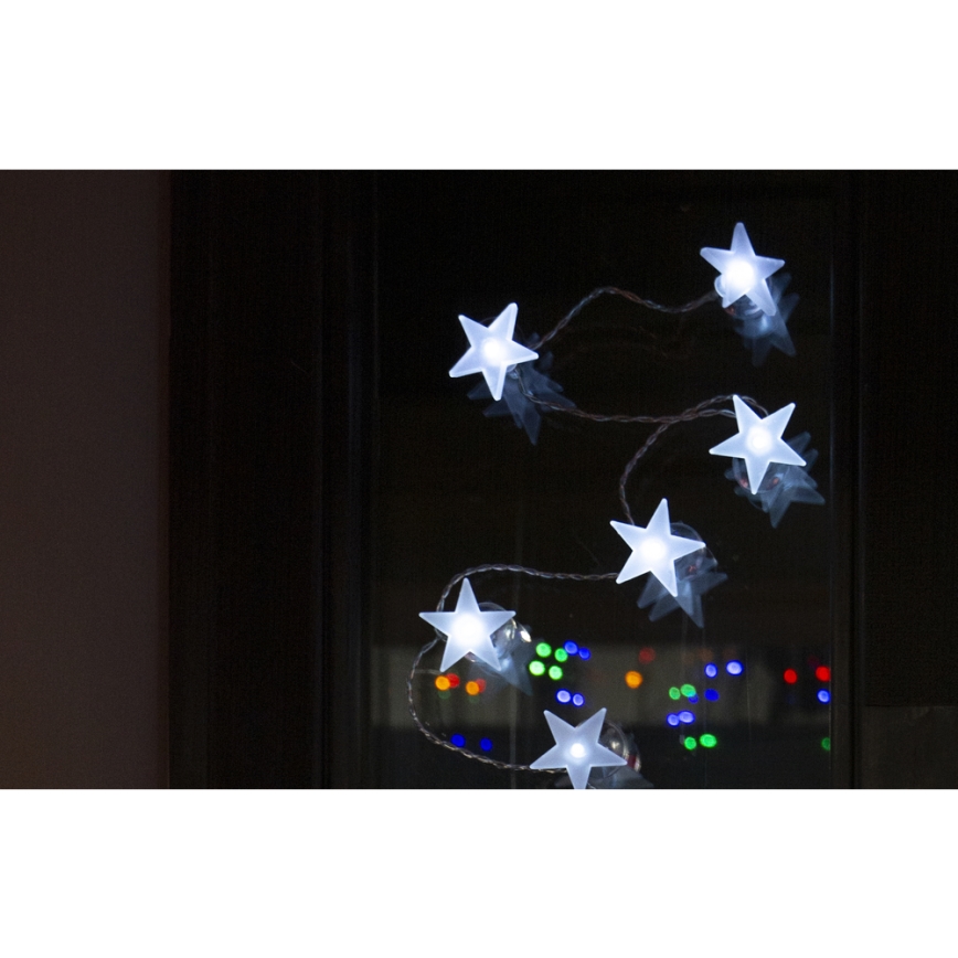 LED dekorativni lanac s usisnim čašicama 10xLED/2xAA 1,8m hladno bijela