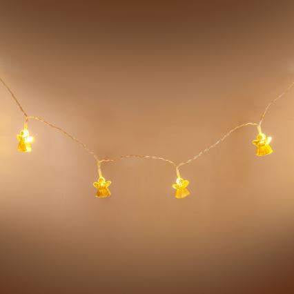 LED dekorativni lanac 10xLED/2xAA 1,65m topla bijela