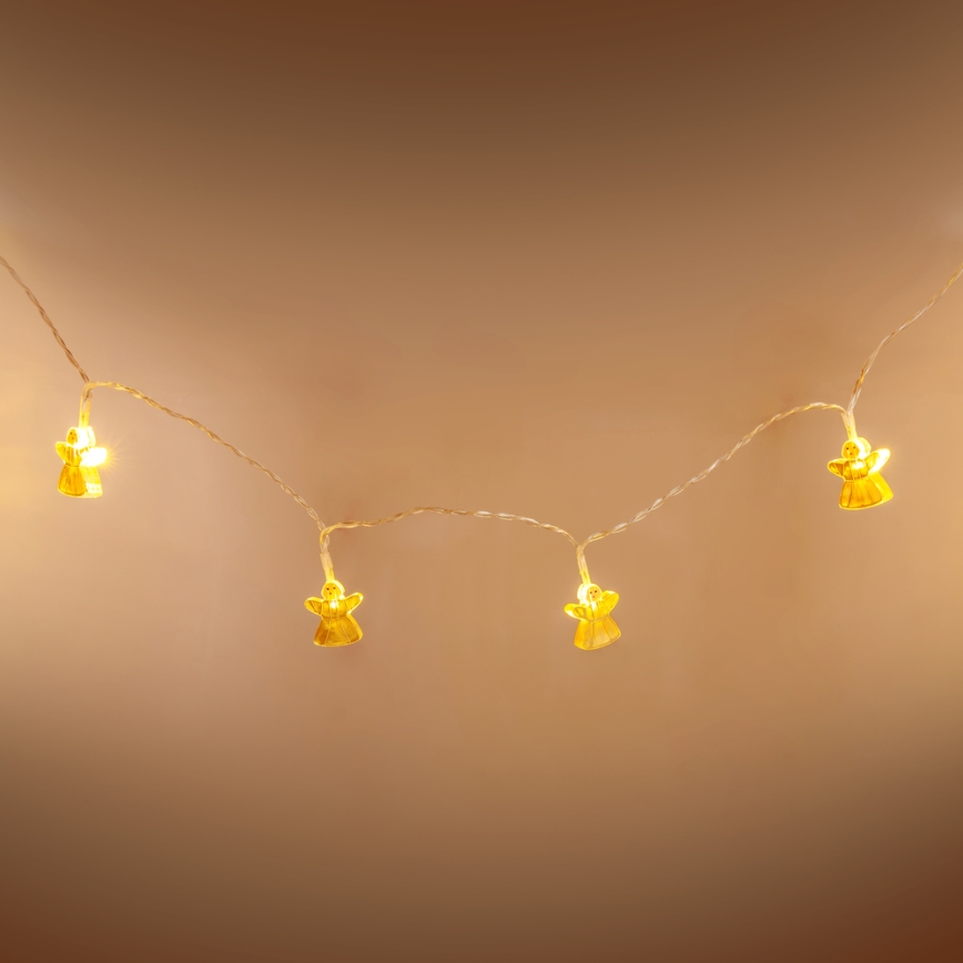 LED dekorativni lanac 10xLED/2xAA 1,65m topla bijela