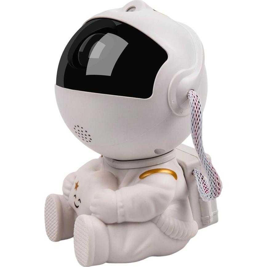 LED Dječji projektor 230V astronaut 12,5 cm + daljinski upravljač