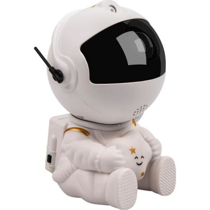 LED Dječji projektor 230V astronaut 12,5 cm + daljinski upravljač