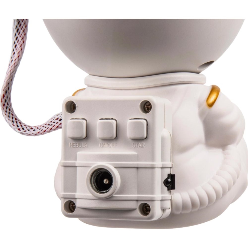 LED Dječji projektor 230V astronaut 12,5 cm + daljinski upravljač
