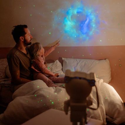 Retlux - LED dječji projektor 230V astronaut 23,3 cm + daljinski upravljač