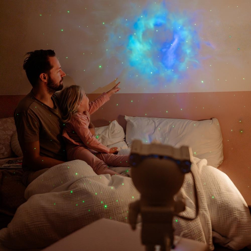 Retlux - LED dječji projektor 230V astronaut 23,3 cm + daljinski upravljač