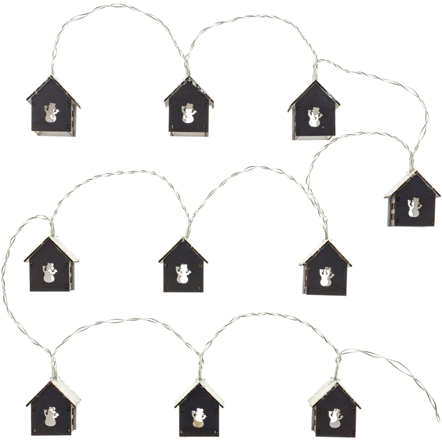 LED lanac 10xLED/2xAA, 2,3 m, topla bijela