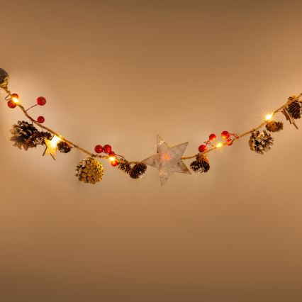 LED  lanac 10xLED/3xAA 2,5m topla bijela