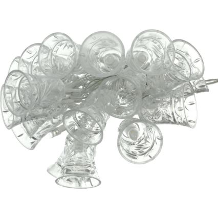 LED lanac 20xLED/3xAA/topla bijela 2,2m zvončići