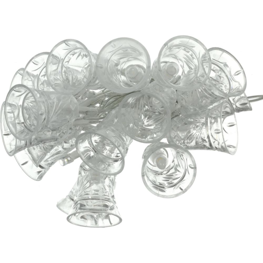 LED lanac 20xLED/3xAA/topla bijela 2,2m zvončići