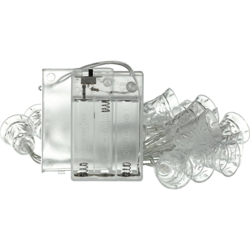 LED lanac 20xLED/3xAA/topla bijela 2,2m zvončići