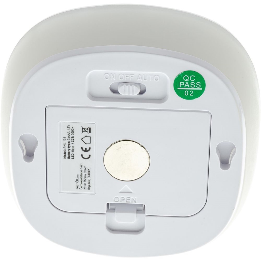 LED Orijentacijska svjetiljka sa senzorom LED/0,45W/3xAAA 3000K bijela