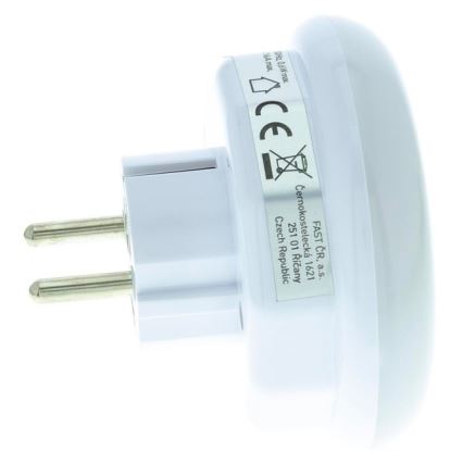 LED Orijentacijska svjetiljka sa senzorom za dan/noć i utičnicom LED/0,6W/230V