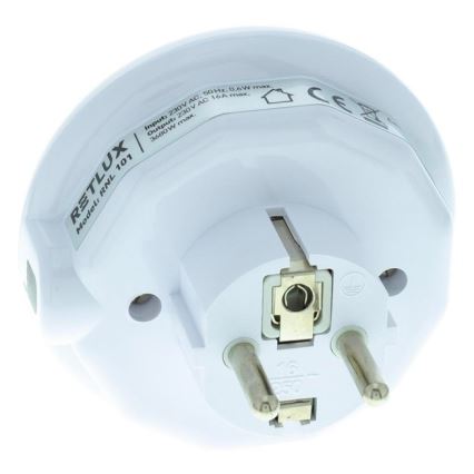 LED Orijentacijska svjetiljka sa senzorom za dan/noć i utičnicom LED/0,6W/230V