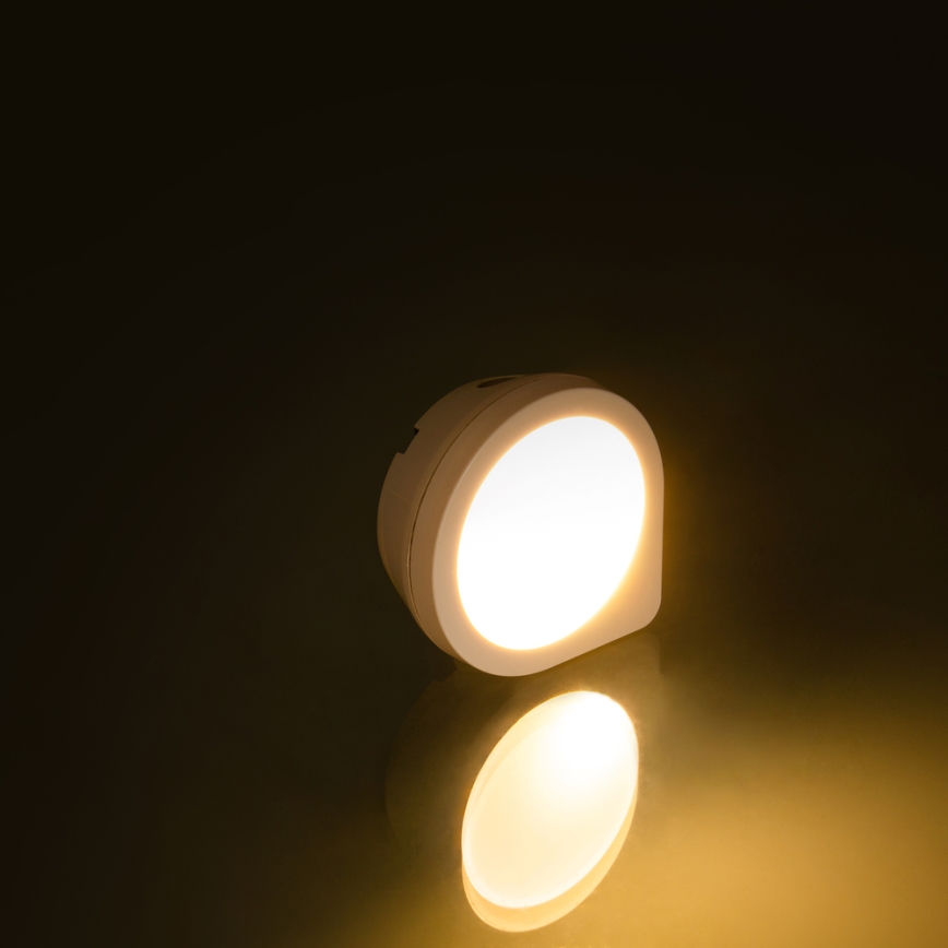 LED Orijentacijska svjetiljka sa senzorom za utičnicu LED/0,4W/230V 3000K bijela