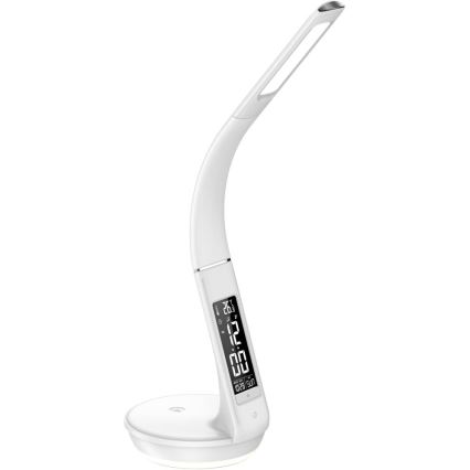 LED Prigušiva stolna lampa s bežičnim punjenjem Qi 5W i zaslonom LED/6W/230V 3000/4000/6000K bijela