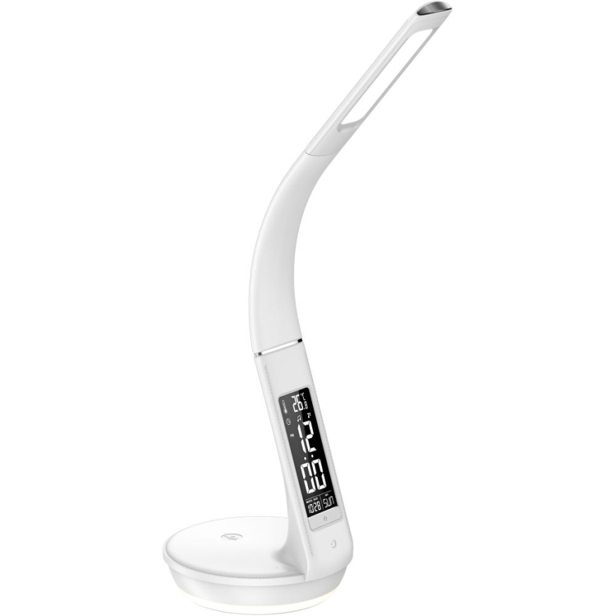 LED Prigušiva stolna lampa s bežičnim punjenjem Qi 5W i zaslonom LED/6W/230V 3000/4000/6000K bijela