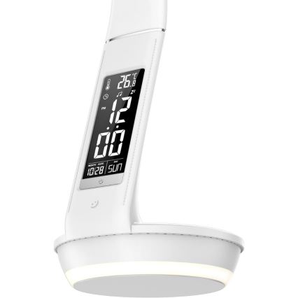 LED Prigušiva stolna lampa s bežičnim punjenjem Qi 5W i zaslonom LED/6W/230V 3000/4000/6000K bijela