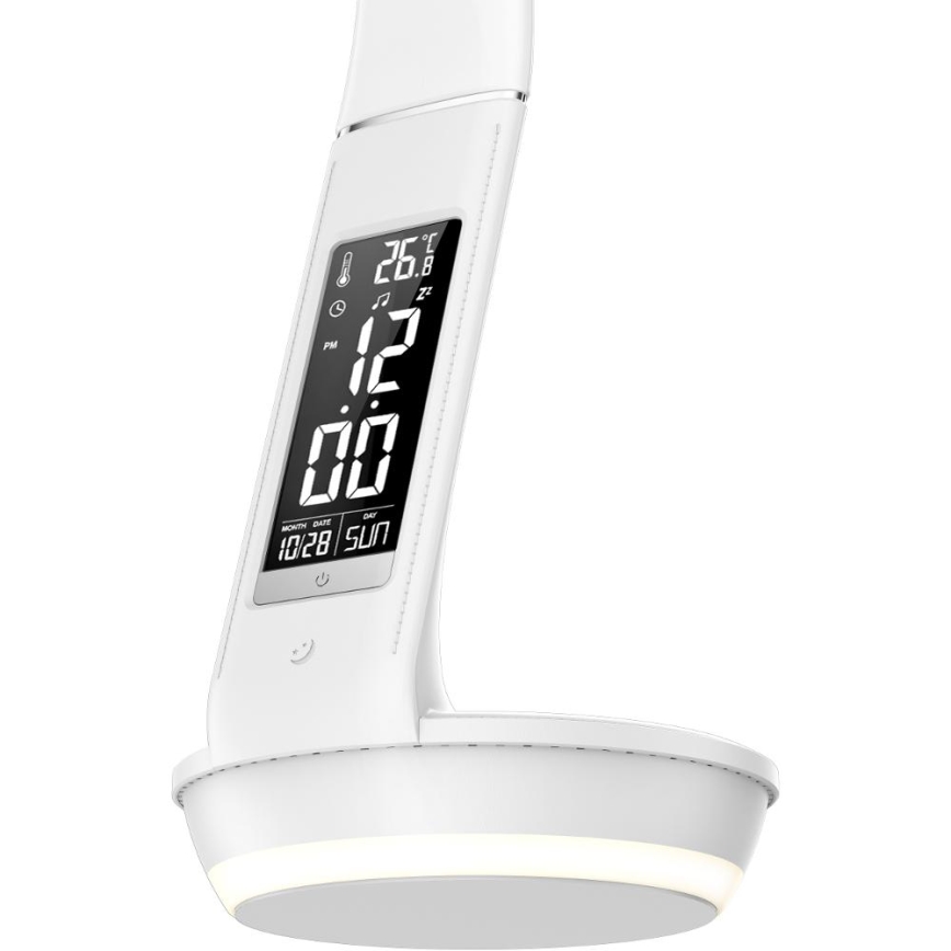 LED Prigušiva stolna lampa s bežičnim punjenjem Qi 5W i zaslonom LED/6W/230V 3000/4000/6000K bijela