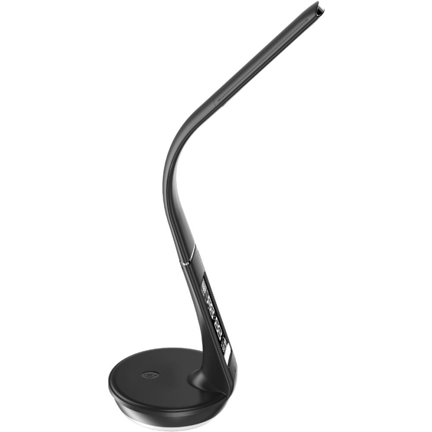 LED Prigušiva stolna lampa s bežičnim punjenjem Qi 5W i zaslonom LED/6W/230V 3000/4000/6000K crna