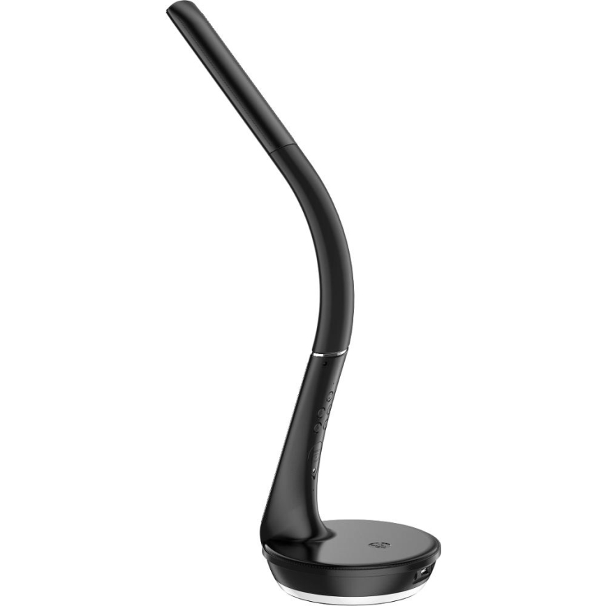 LED Prigušiva stolna lampa s bežičnim punjenjem Qi 5W i zaslonom LED/6W/230V 3000/4000/6000K crna
