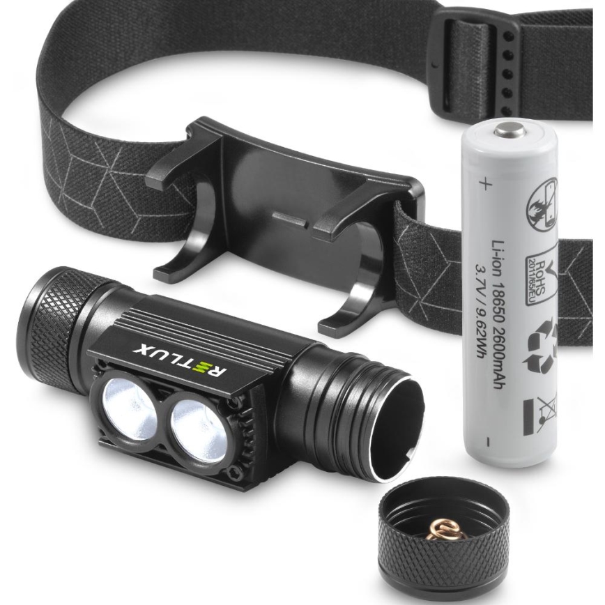 LED Prigušiva punjiva aluminijska čeona svjetiljka LED/2600 mAh IP65