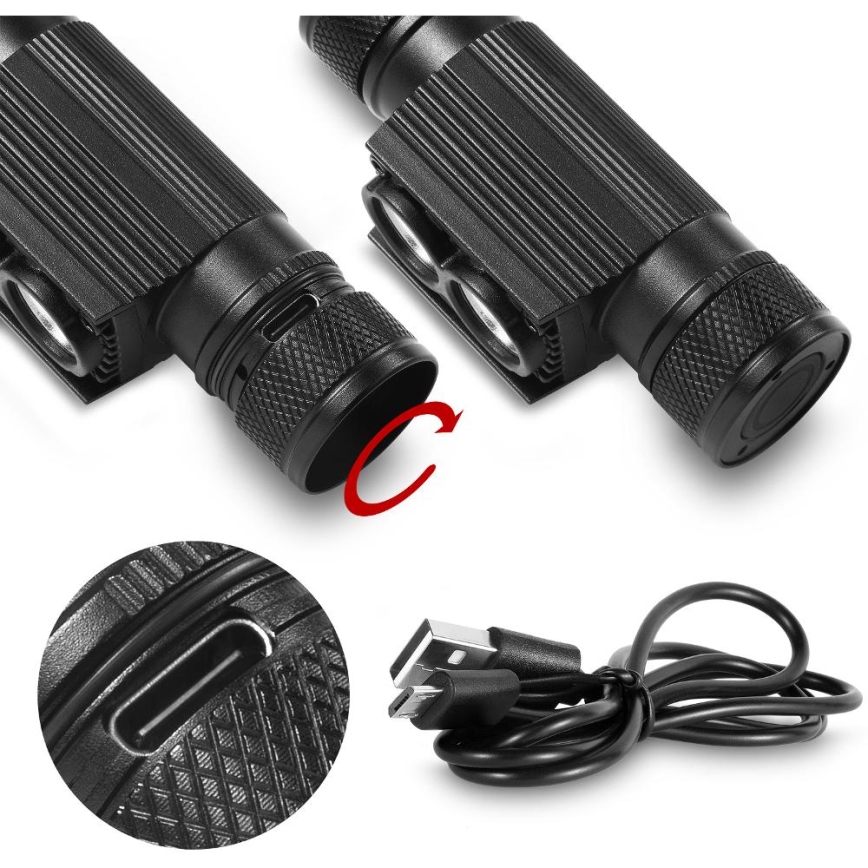LED Prigušiva punjiva aluminijska čeona svjetiljka LED/2600 mAh IP65