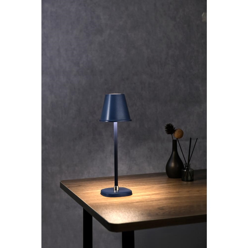 LED Prigušiva punjiva stolna lampa LED/3W/1800 mAh tamno plava