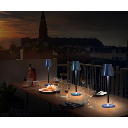 LED Prigušiva punjiva stolna lampa LED/3W/1800 mAh tamno plava