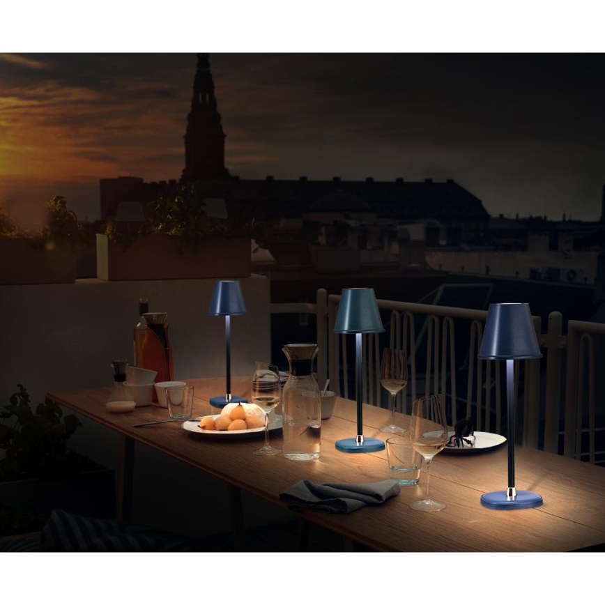 LED Prigušiva punjiva stolna lampa LED/3W/1800 mAh tamno plava