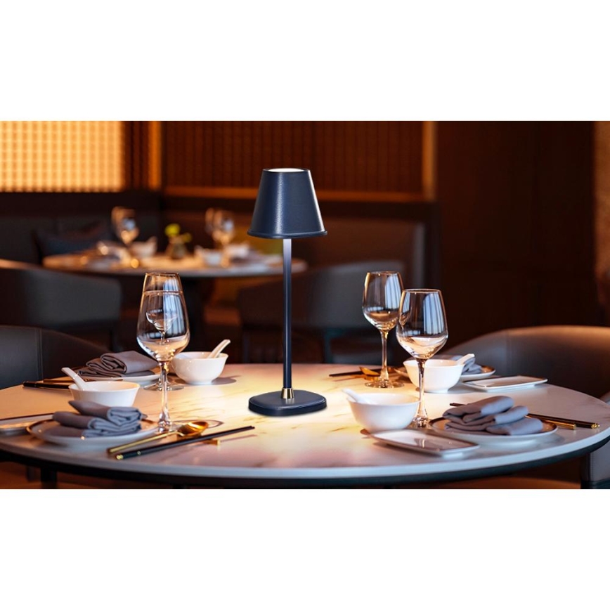 LED Prigušiva punjiva stolna lampa LED/3W/1800 mAh tamno plava