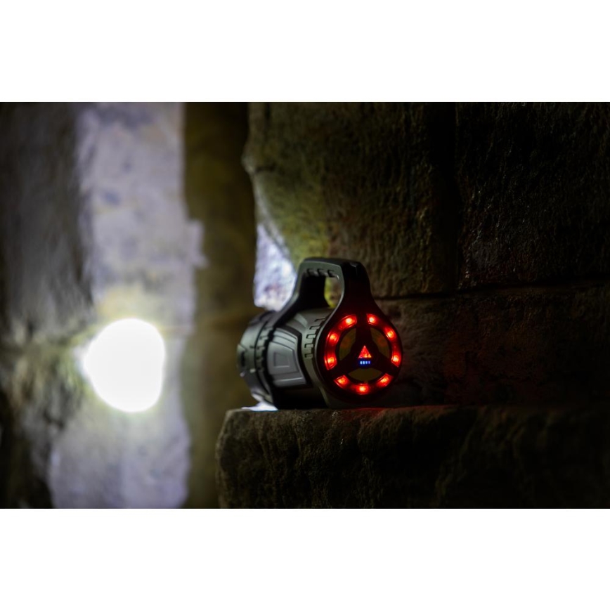 LED Prigušiva vanjska punjiva baterijska svjetiljka s powerbankom LED/21W/4400mAh IP44