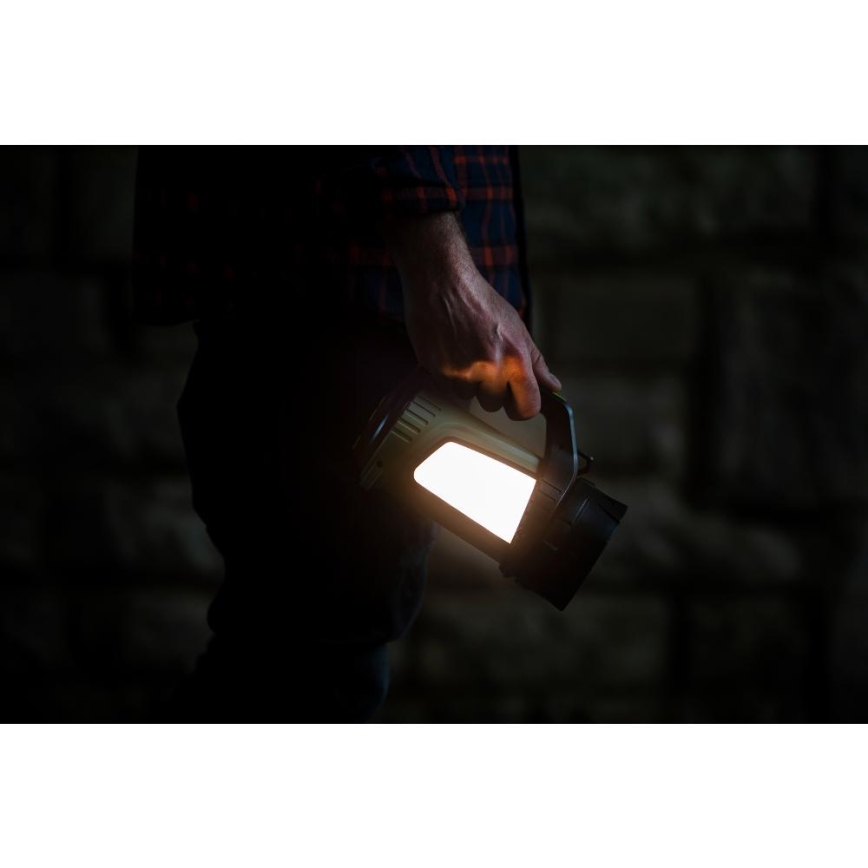 LED Prigušiva vanjska punjiva baterijska svjetiljka s powerbankom LED/21W/4400mAh IP44