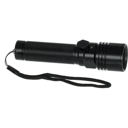LED punjiva aluminijska ručna svjetiljka LED/3W/2000 mAh IPX4 crna
